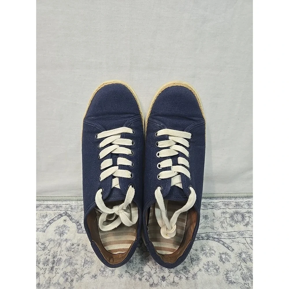 Vionic Hattie Women's Shoes Canvas Size 9.5 Navy Blue Orthotic Arch Support Lace